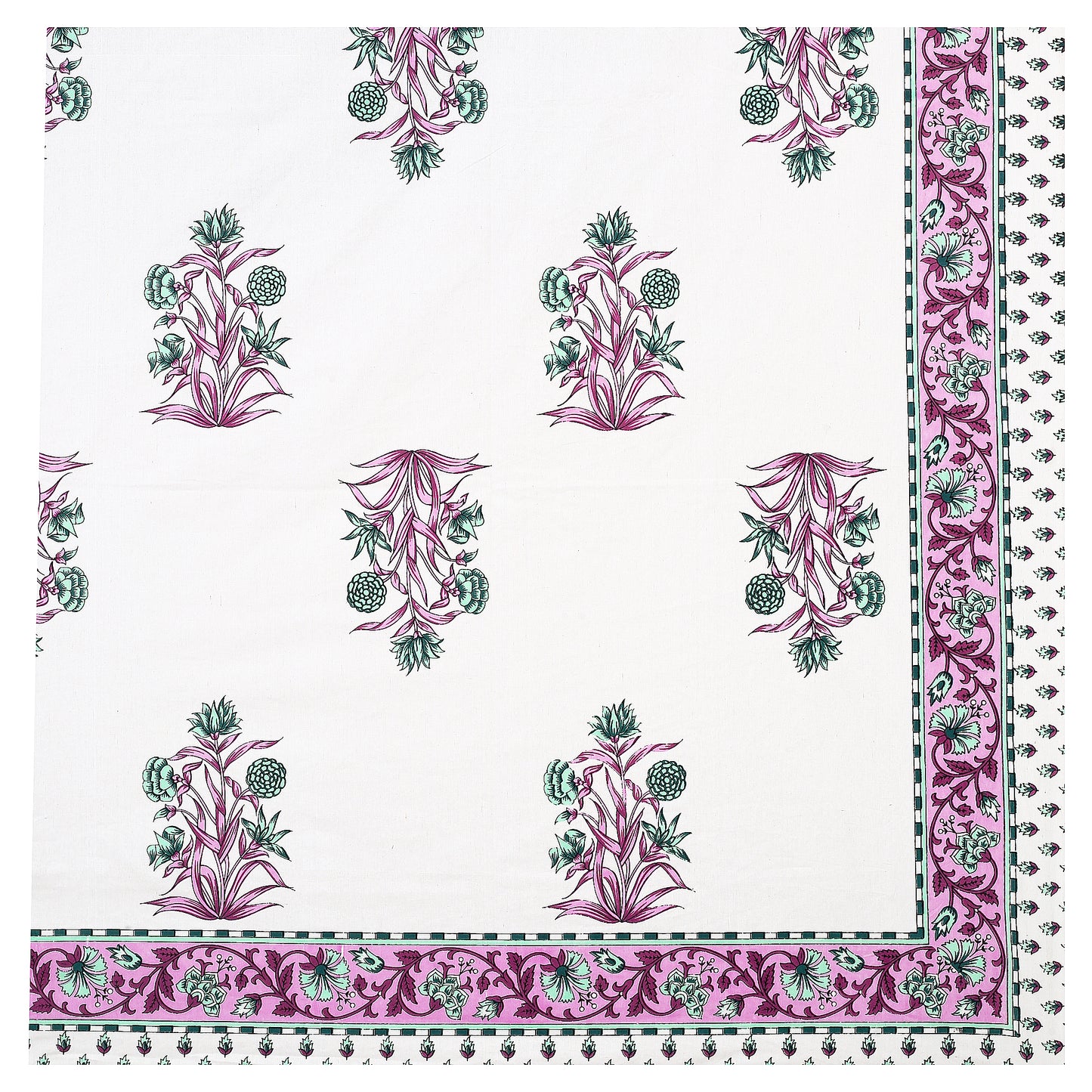 100% pure cotton jaipuri sanganari printed king size Premium bedsheet with 2 Matching pillow covers