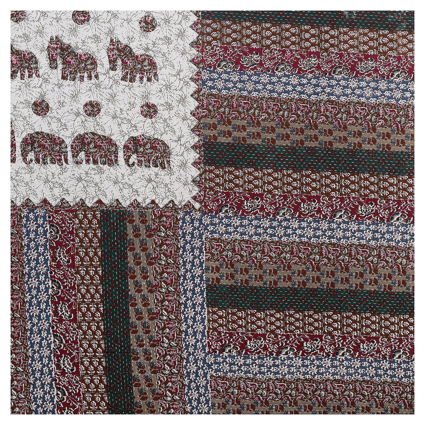 100% pure cotton jaipuri sanganari printed 98*108 king size Premium bedsheet with 2 Matching pillow covers