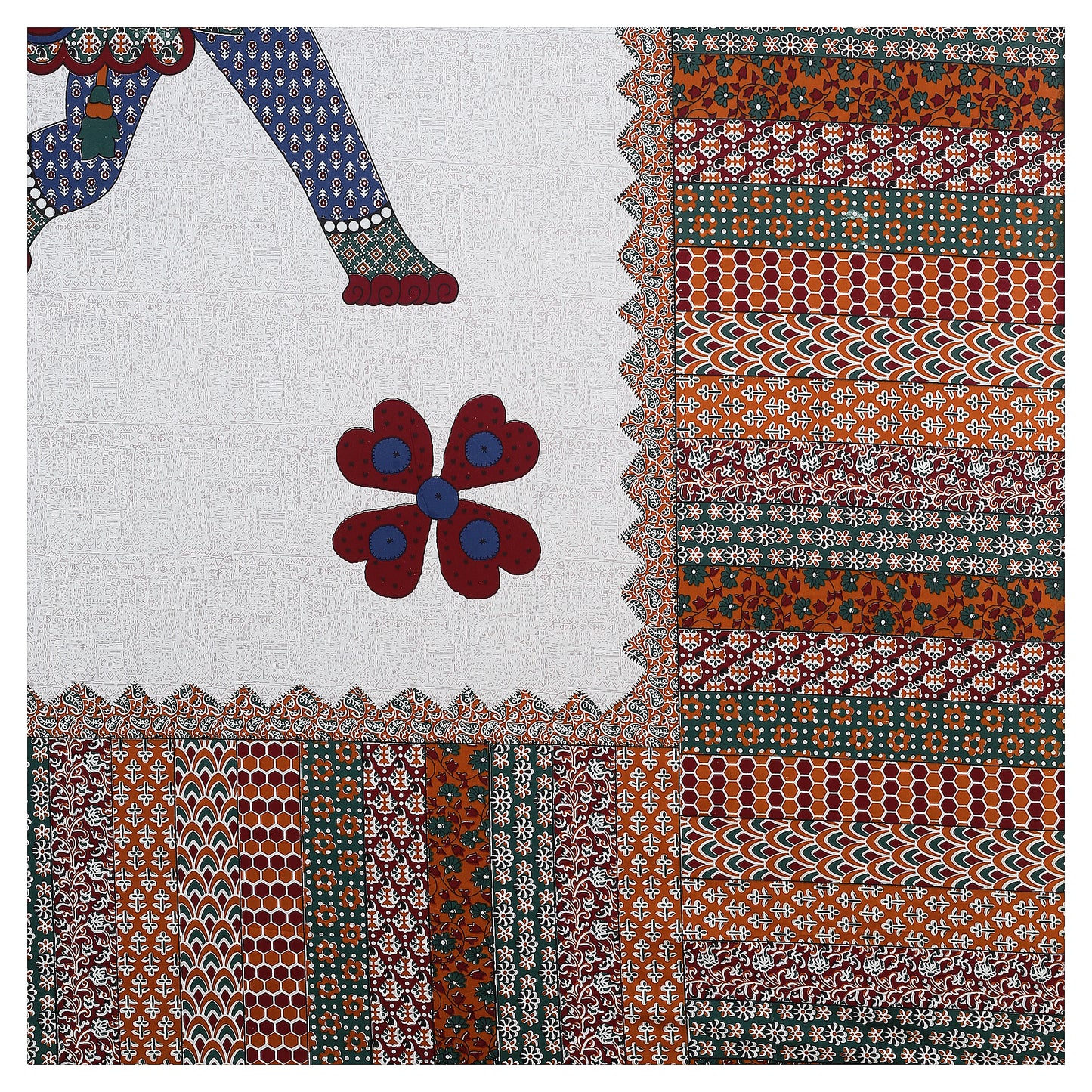 100% pure cotton jaipuri sanganari printed 98*108 king size Premium bedsheet with 2 Matching pillow covers