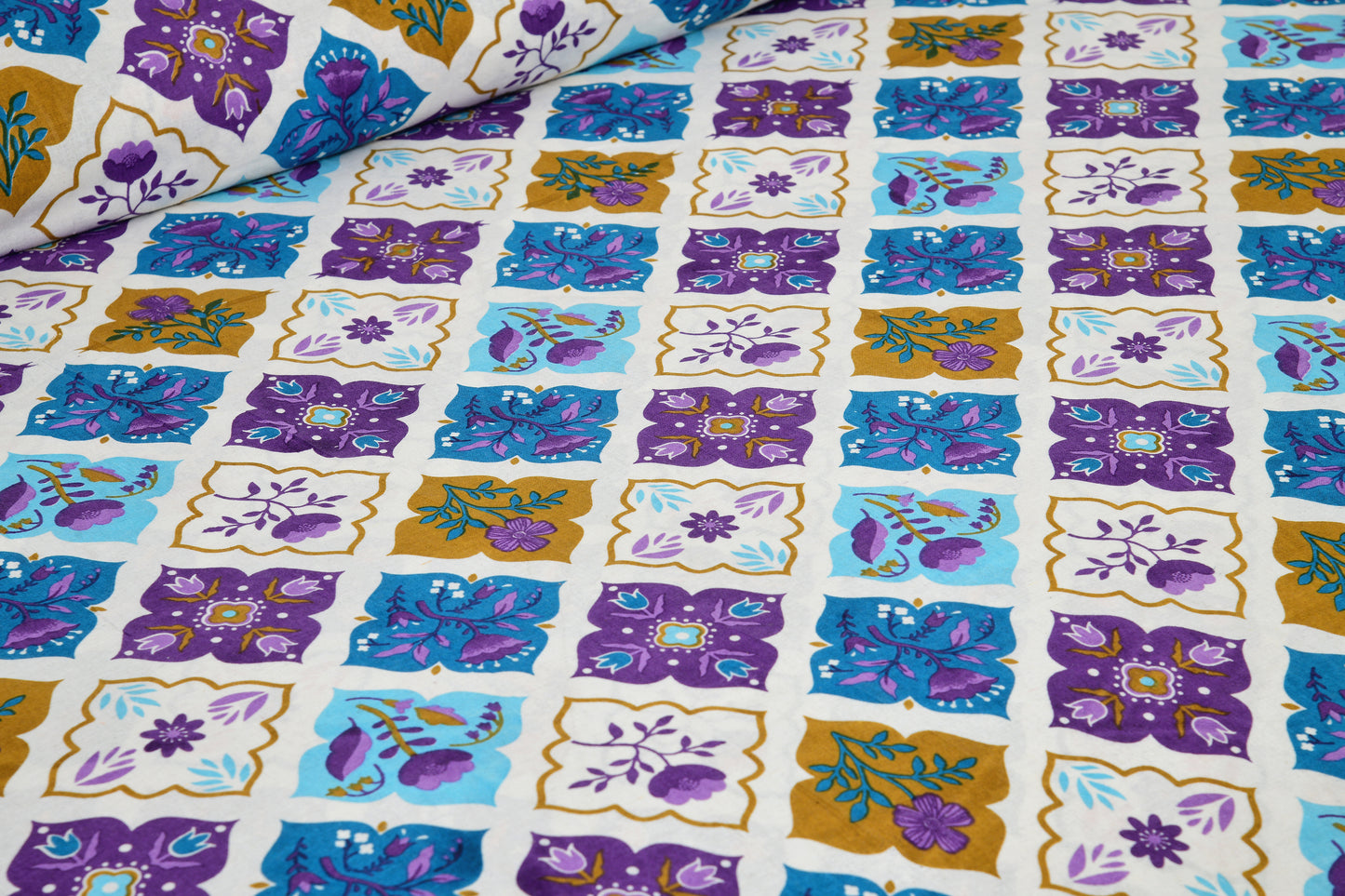 100% pure cotton jaipuri sanganari printed 98*108 king size Premium bedsheet with 2 Matching pillow covers