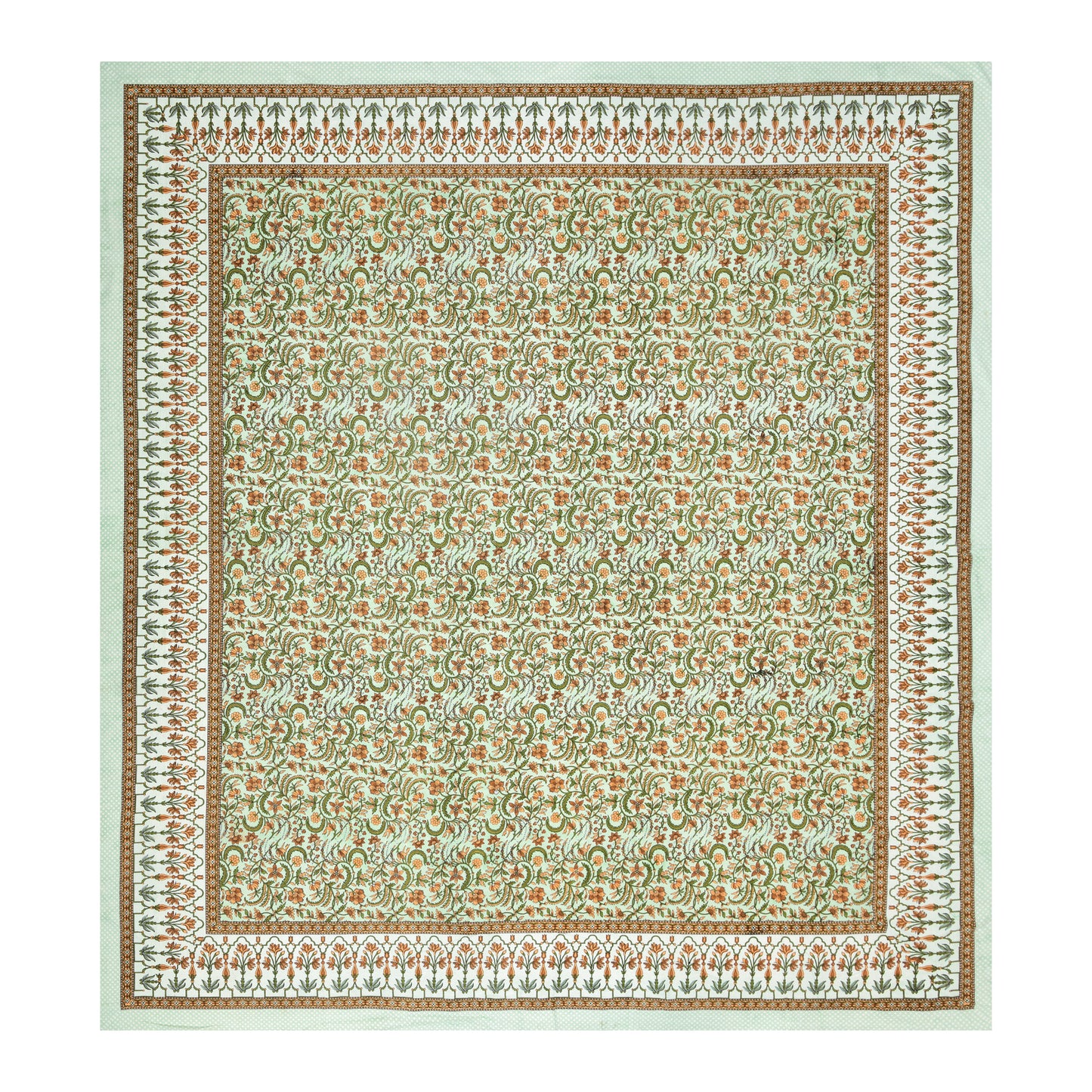 100% pure cotton jaipuri sanganari printed 98*108 king size Premium bedsheet with 2 Matching pillow covers