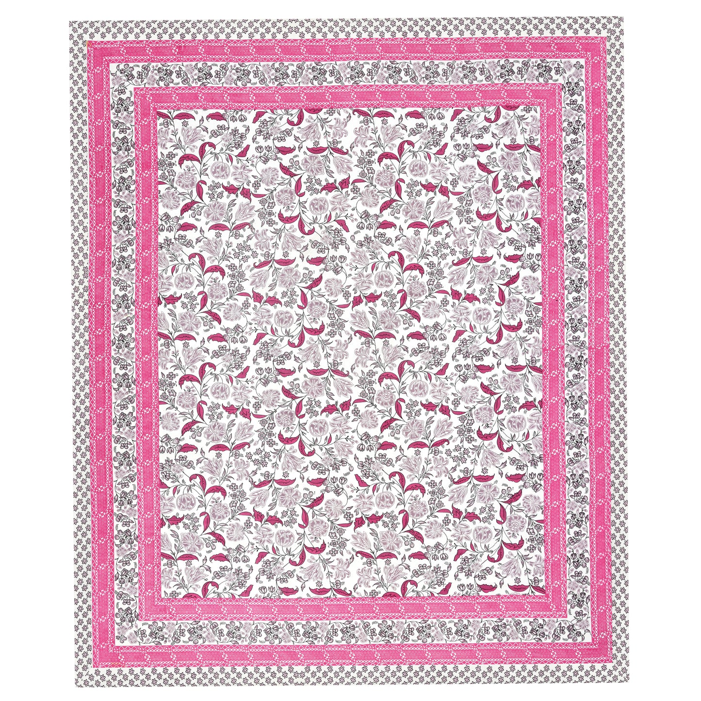 100% pure cotton jaipuri sanganari printed 98*108 king size Premium bedsheet with 2 Matching pillow covers