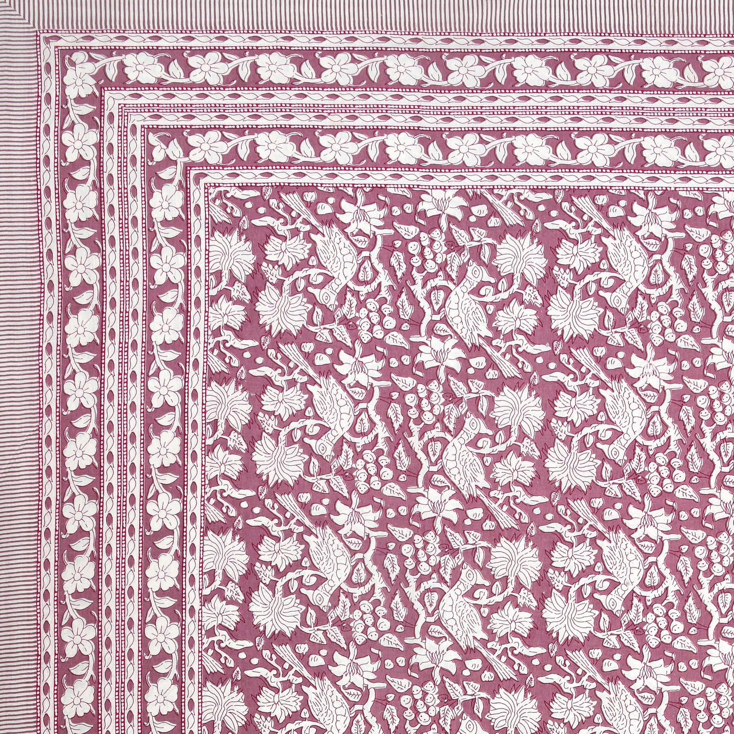 100% pure cotton jaipuri sanganari printed 98*108 king size Premium bedsheet with 2 Matching pillow covers