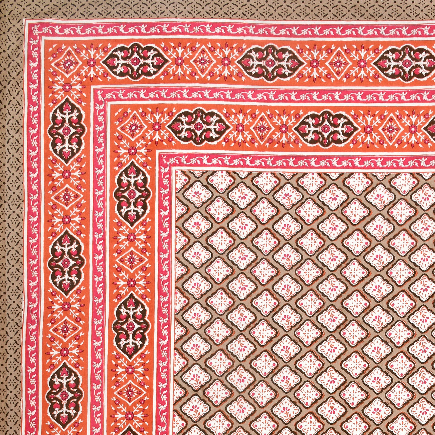 100% pure cotton jaipuri sanganari printed 98*108 king size Premium bedsheet with 2 Matching pillow covers