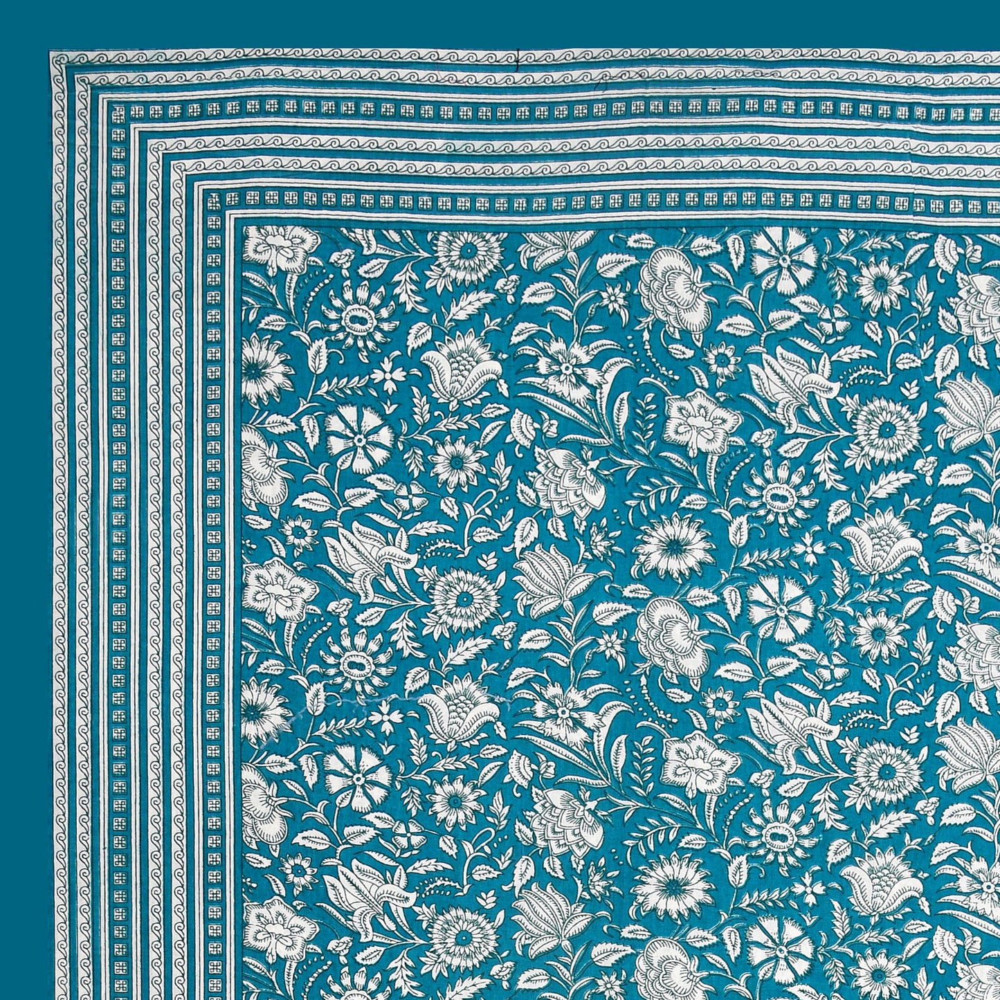 100% pure cotton jaipuri sanganari printed 98*108 king size Premium bedsheet with 2 Matching pillow covers