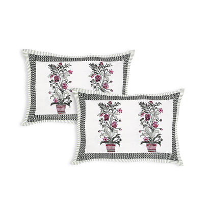 100% pure cotton jaipuri sanganari printed king double size queen Premium badsheet with 2 Matching pillow covers