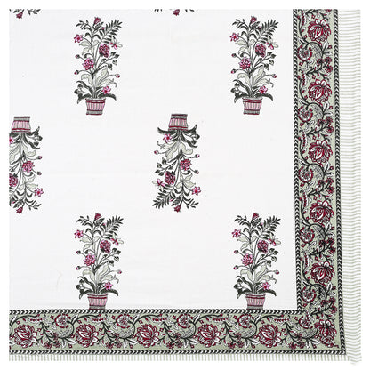 100% pure cotton jaipuri sanganari printed king double size queen Premium badsheet with 2 Matching pillow covers