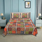 100% pure cotton jaipuri sanganari printed 98*108 king size Premium bedsheet with 2 Matching pillow covers