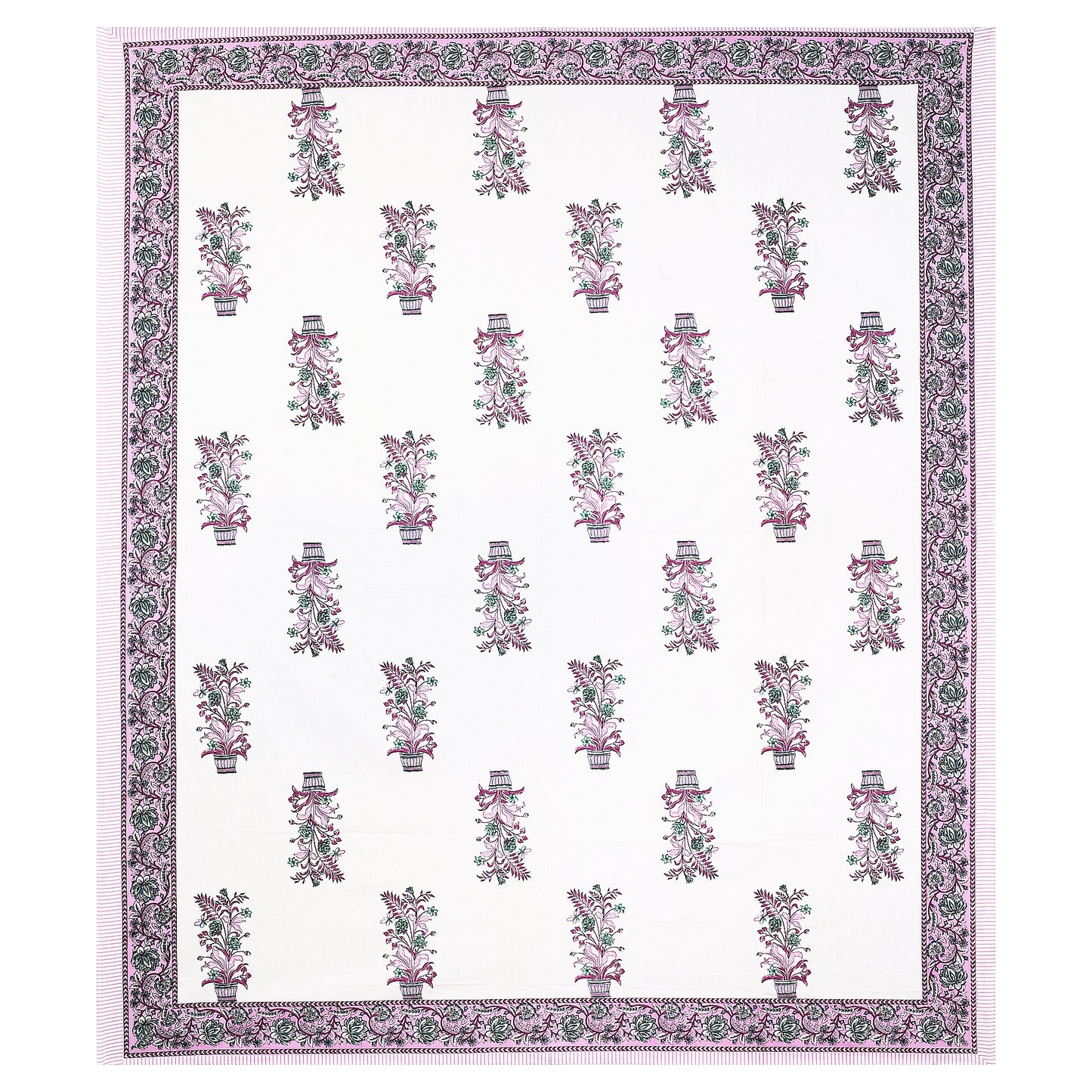 100% pure cotton jaipuri sanganari printed king double size queen Premium badsheet with 2 Matching pillow covers