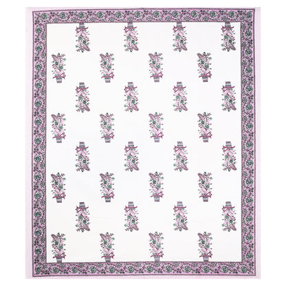 100% pure cotton jaipuri sanganari printed king double size queen Premium badsheet with 2 Matching pillow covers