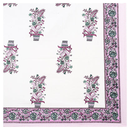 100% pure cotton jaipuri sanganari printed king double size queen Premium badsheet with 2 Matching pillow covers