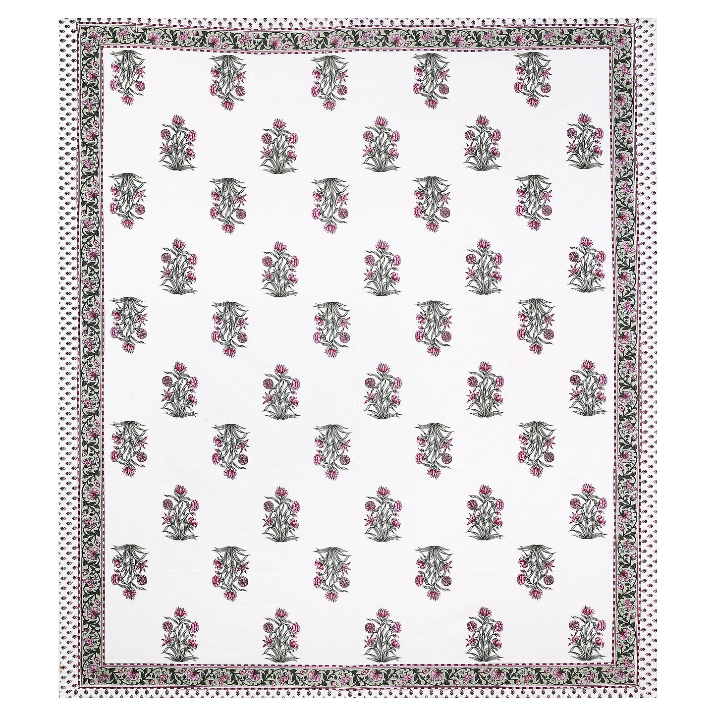 100% pure cotton jaipuri sanganari printed  king size Premium  bedsheet with 2 Matching  pillow covers
