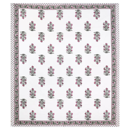 100% pure cotton jaipuri sanganari printed  king size Premium  bedsheet with 2 Matching  pillow covers