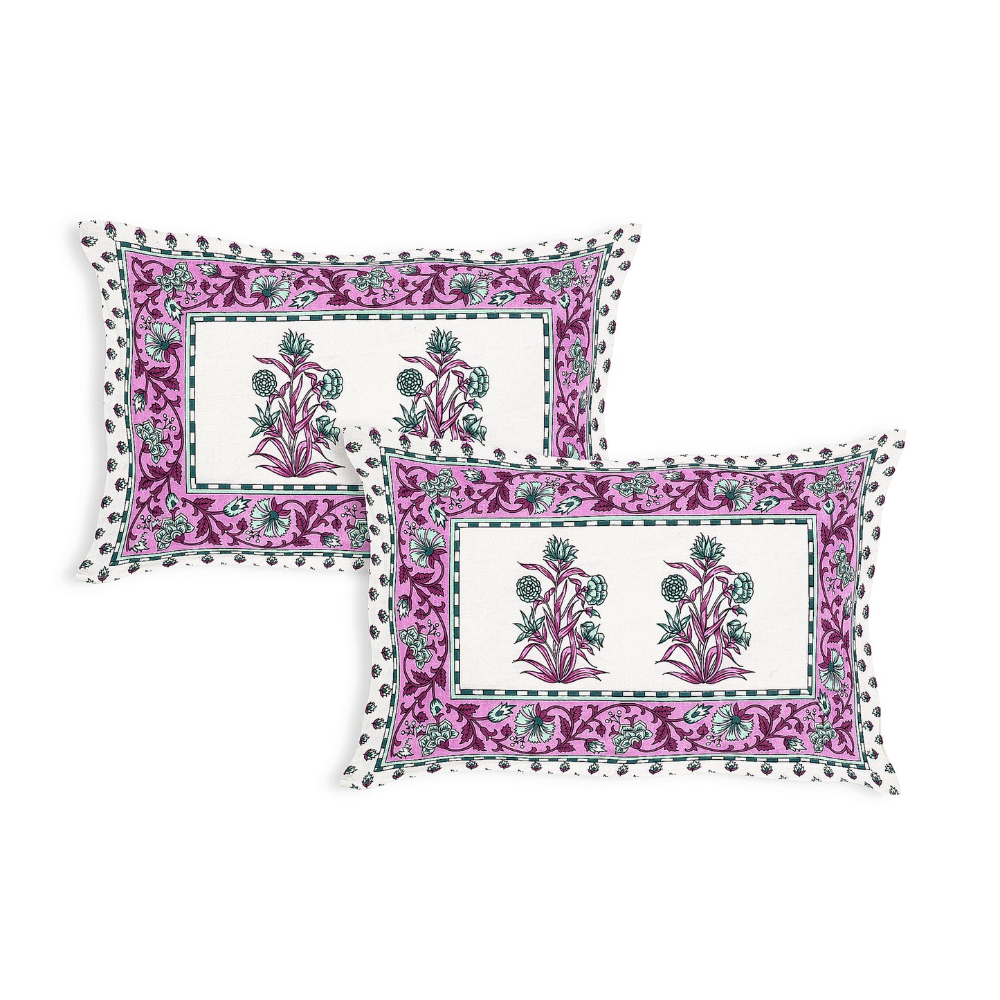 100% pure cotton jaipuri sanganari printed  king size Premium  bedsheet with 2 Matching  pillow covers