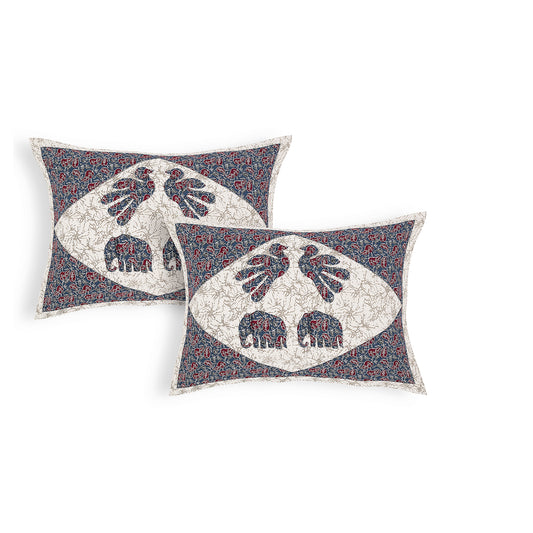 100% pure cotton jaipuri sanganari printed 98*108 king size Premium bedsheet with 2 Matching pillow covers