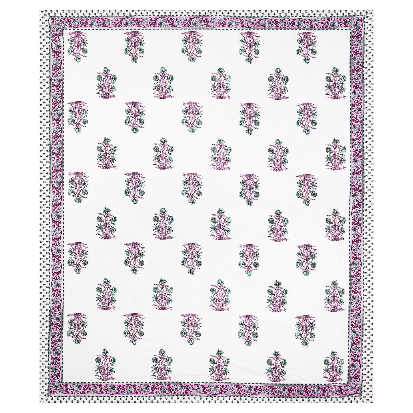 100% pure cotton jaipuri sanganari printed  king size Premium  bedsheet with 2 Matching  pillow covers