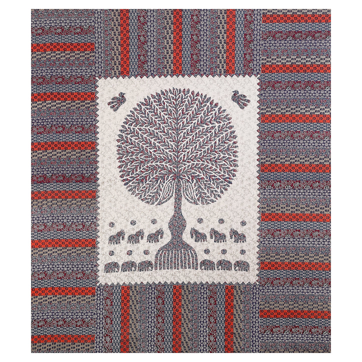 100% pure cotton jaipuri sanganari printed 98*108 king size Premium bedsheet with 2 Matching pillow covers