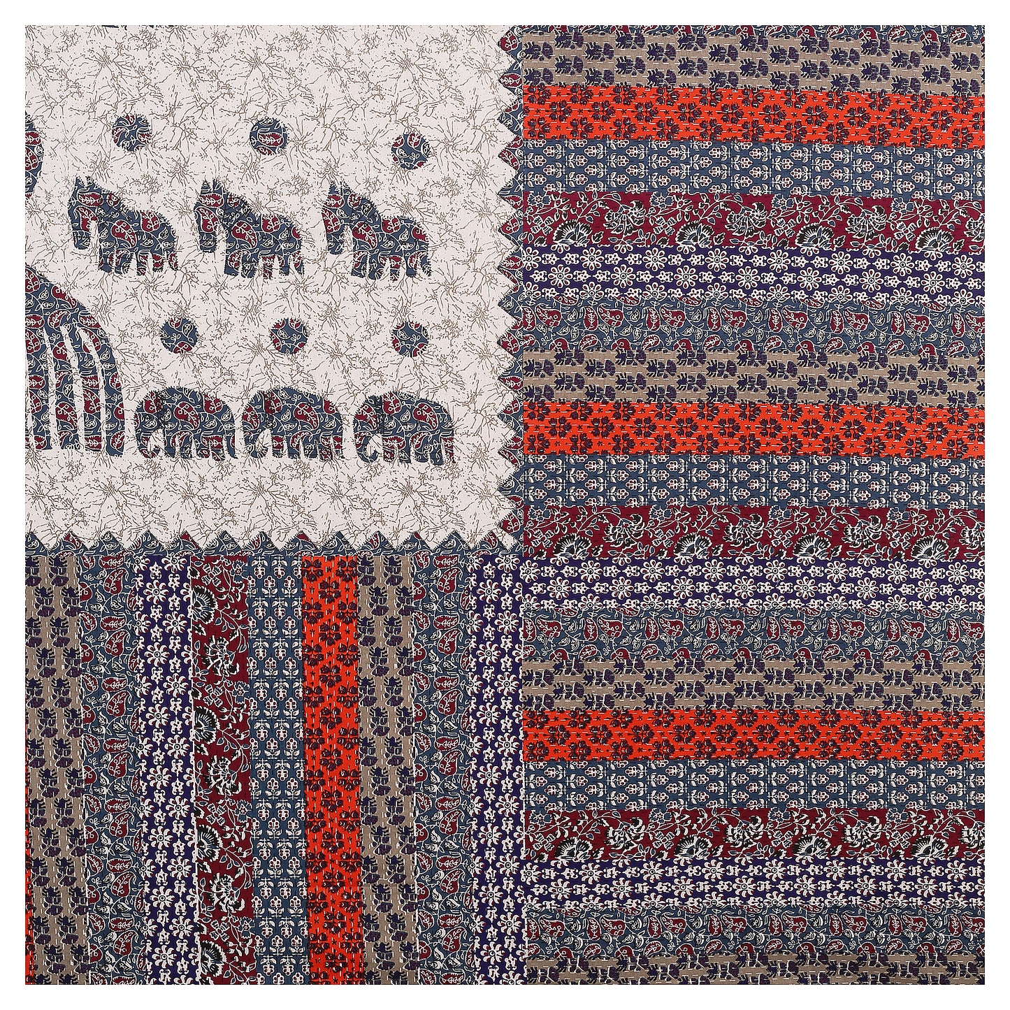 100% pure cotton jaipuri sanganari printed 98*108 king size Premium bedsheet with 2 Matching pillow covers