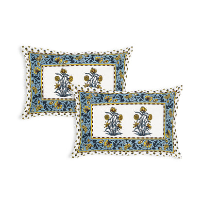 100% pure cotton jaipuri sanganari printed  king size Premium  bedsheet with 2 Matching  pillow covers