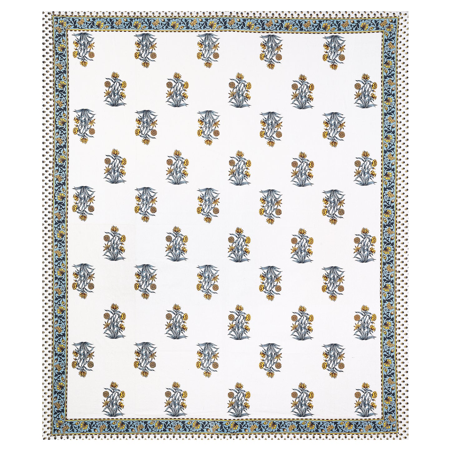 100% pure cotton jaipuri sanganari printed  king size Premium  bedsheet with 2 Matching  pillow covers