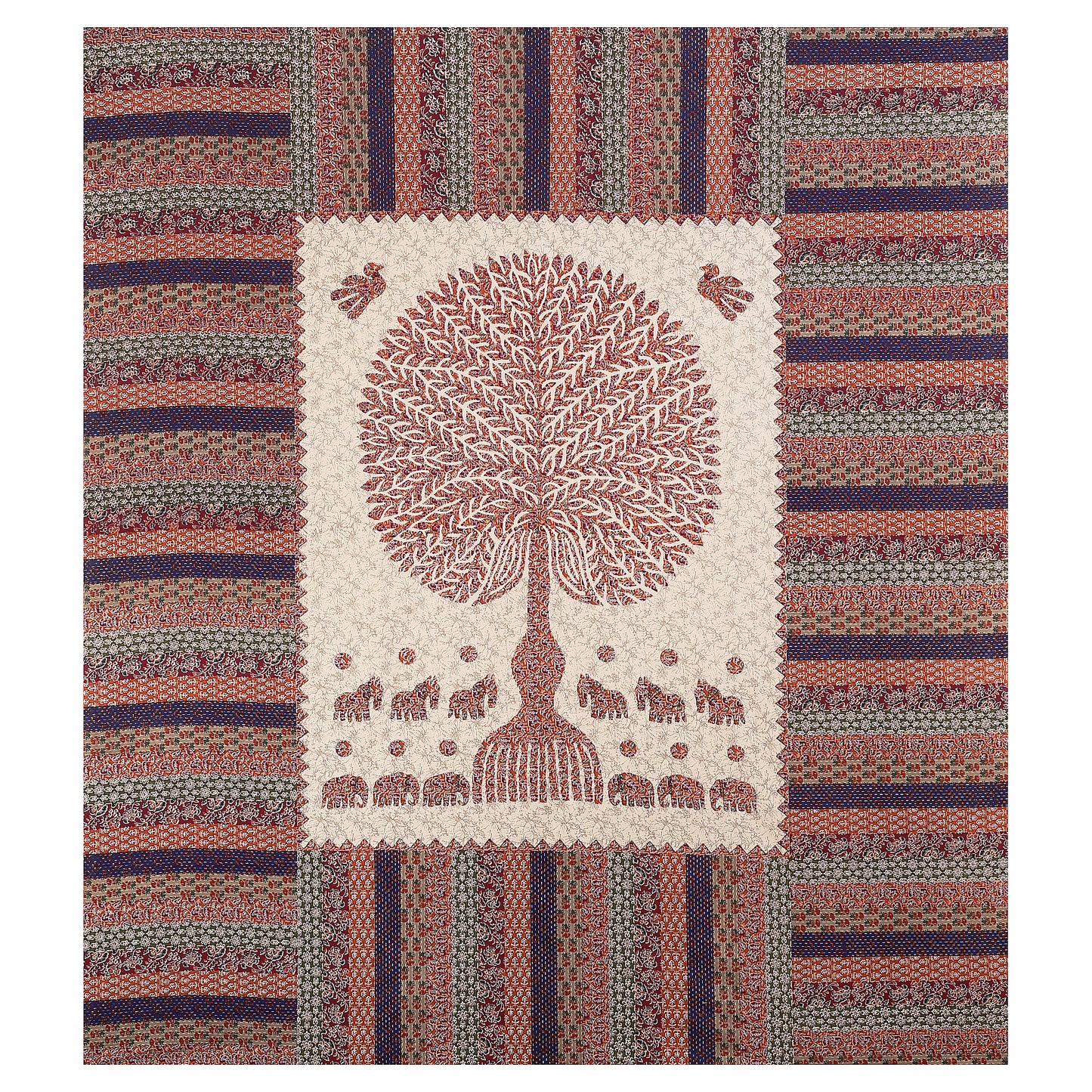 100% pure cotton jaipuri sanganari printed 98*108 king size Premium bedsheet with 2 Matching pillow covers