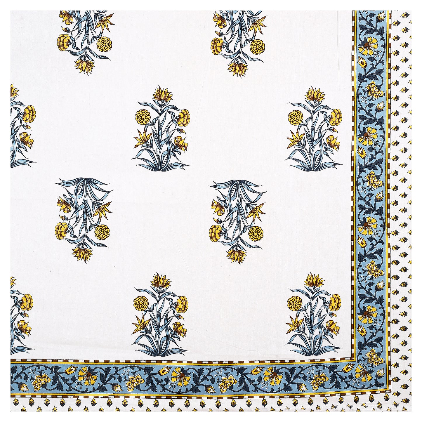 100% pure cotton jaipuri sanganari printed  king size Premium  bedsheet with 2 Matching  pillow covers