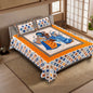 100% pure cotton jaipuri sanganari printed 98*108 king size Premium bedsheet with 2 Matching pillow covers