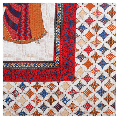 100% pure cotton jaipuri sanganari printed 98*108 king size Premium bedsheet with 2 Matching pillow covers