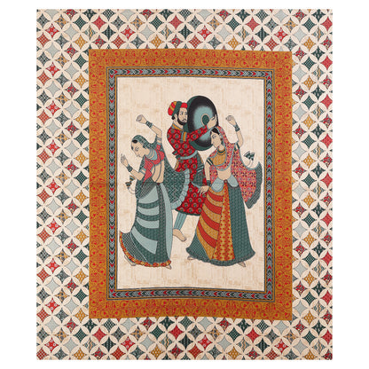 100% pure cotton jaipuri sanganari printed 98*108 king size Premium bedsheet with 2 Matching pillow covers