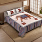 100% pure cotton jaipuri sanganari printed 98*108 king size Premium bedsheet with 2 Matching pillow covers