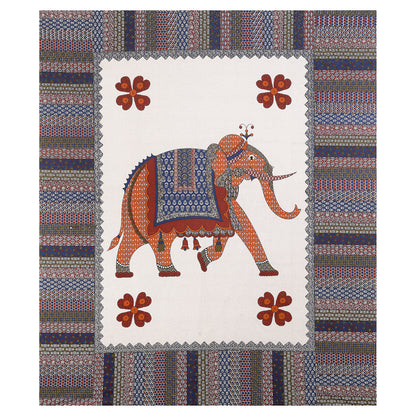 100% pure cotton jaipuri sanganari printed 98*108 king size Premium bedsheet with 2 Matching pillow covers