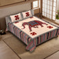 100% pure cotton jaipuri sanganari printed 98*108 king size Premium bedsheet with 2 Matching pillow covers
