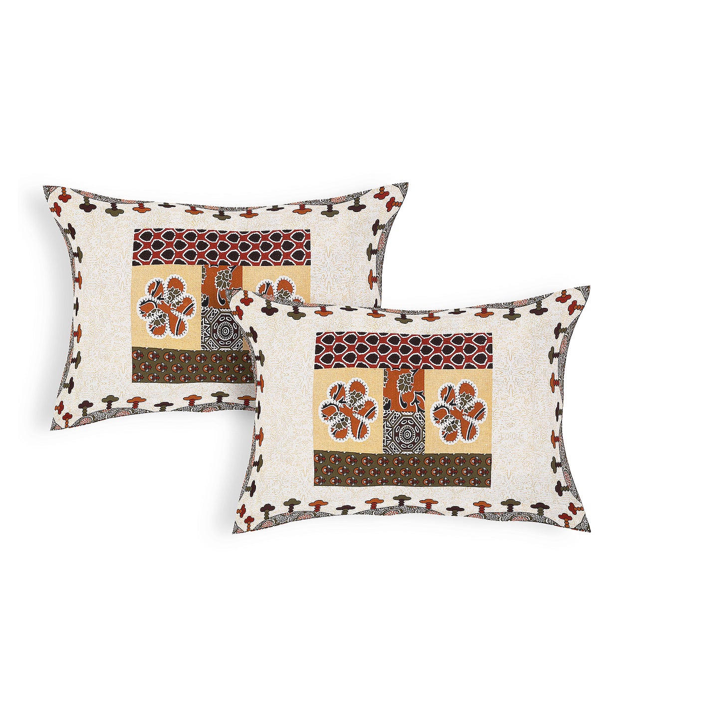 100% pure cotton jaipuri sanganari printed 98*108 king size Premium bedsheet with 2 Matching pillow covers