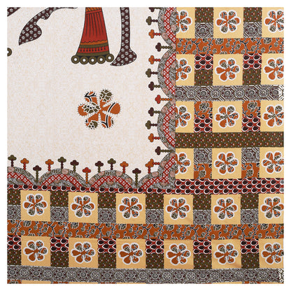 100% pure cotton jaipuri sanganari printed 98*108 king size Premium bedsheet with 2 Matching pillow covers