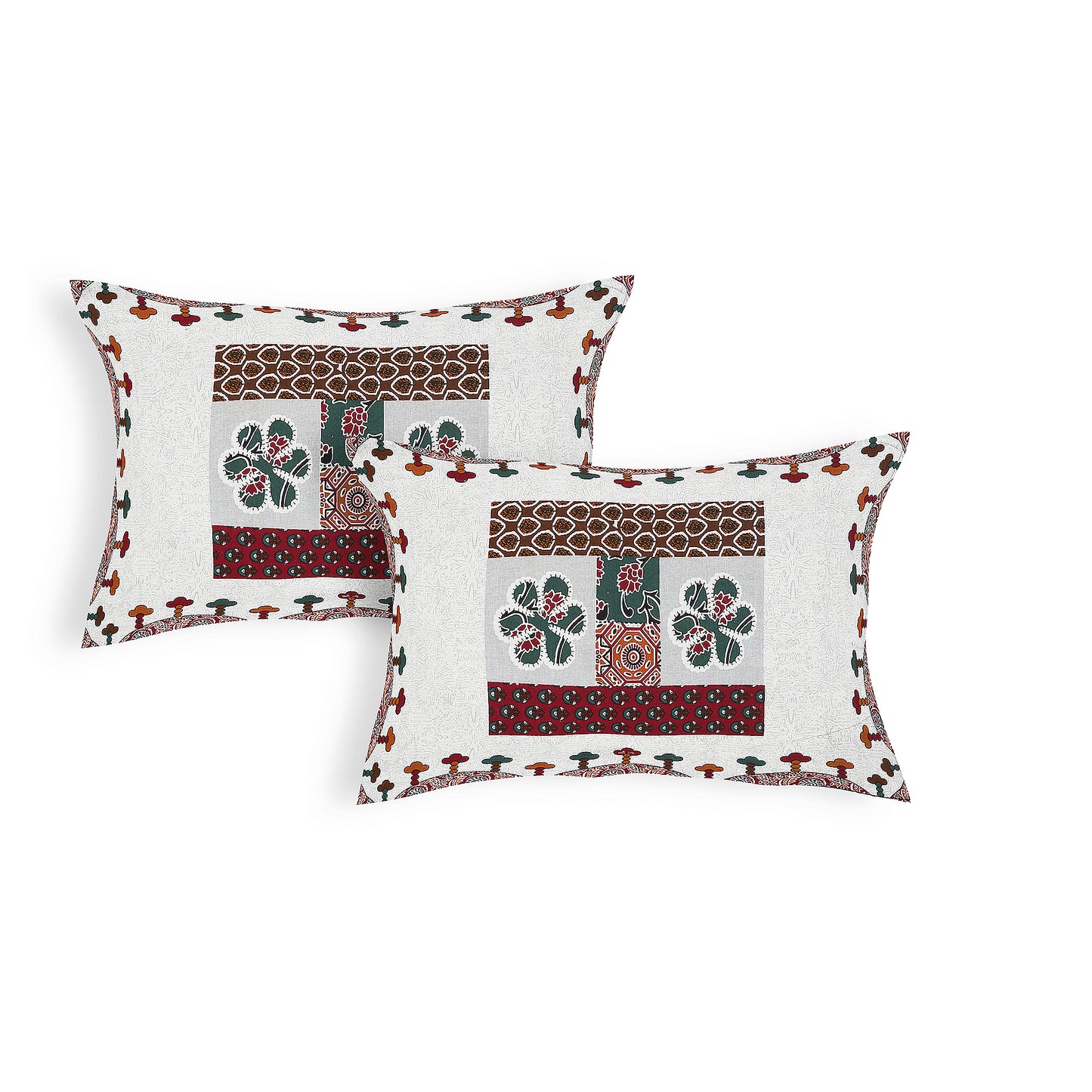 100% pure cotton jaipuri sanganari printed 98*108 king size Premium bedsheet with 2 Matching pillow covers