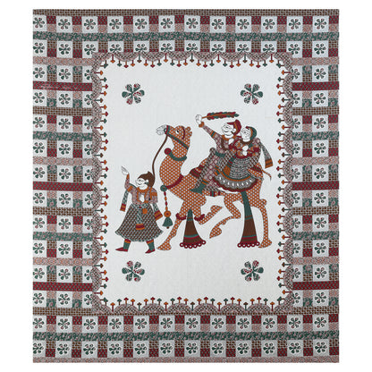 100% pure cotton jaipuri sanganari printed 98*108 king size Premium bedsheet with 2 Matching pillow covers