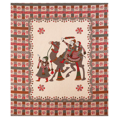 100% pure cotton jaipuri sanganari printed 98*108 king size Premium bedsheet with 2 Matching pillow covers