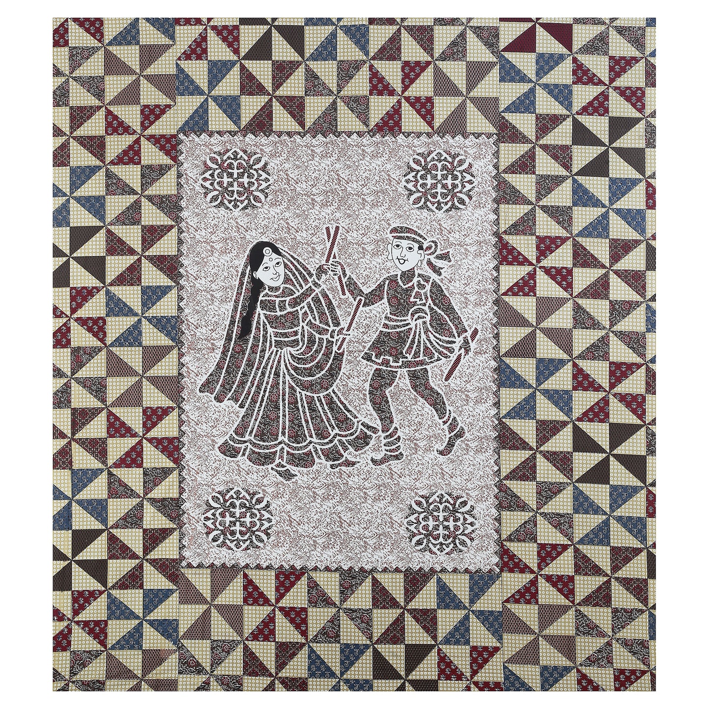 100% pure cotton jaipuri sanganari printed 98*108 king size Premium bedsheet with 2 Matching pillow covers