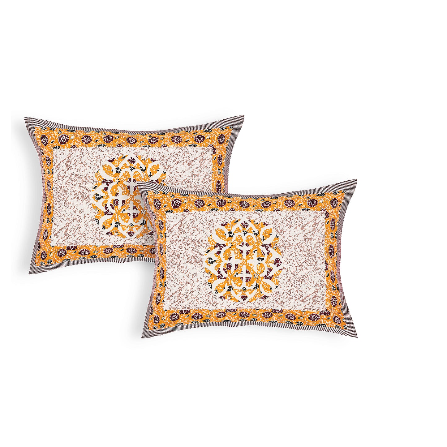 100% pure cotton jaipuri sanganari printed 98*108 king size Premium bedsheet with 2 Matching pillow covers
