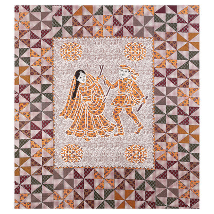 100% pure cotton jaipuri sanganari printed 98*108 king size Premium bedsheet with 2 Matching pillow covers