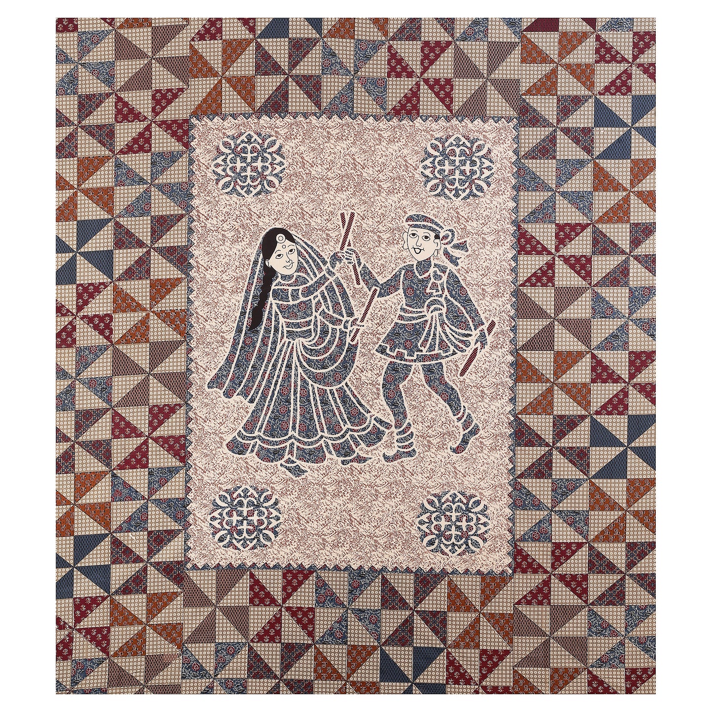 100% pure cotton jaipuri sanganari printed 98*108 king size Premium bedsheet with 2 Matching pillow covers