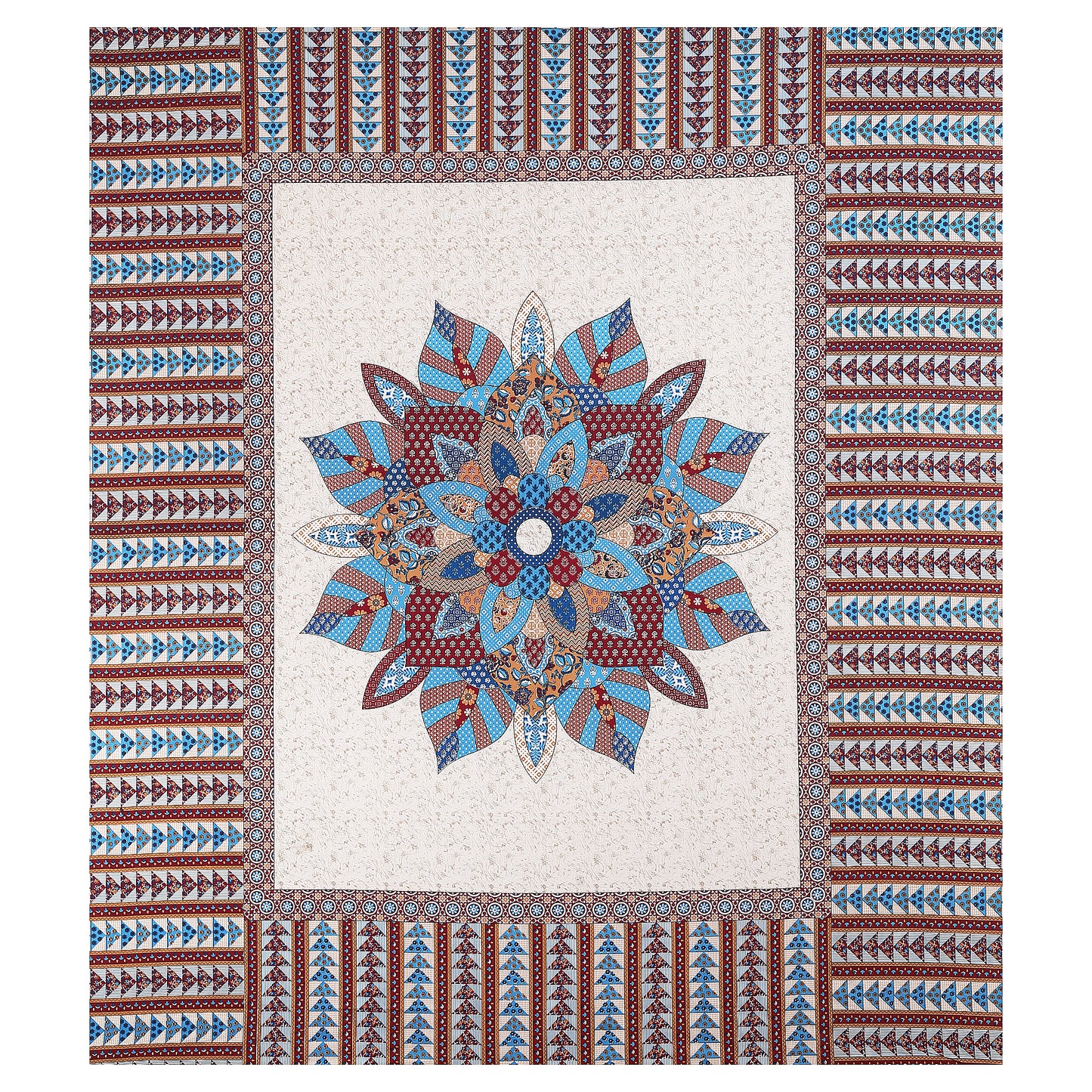 100% pure cotton jaipuri sanganari printed 98*108 king size Premium bedsheet with 2 Matching pillow covers