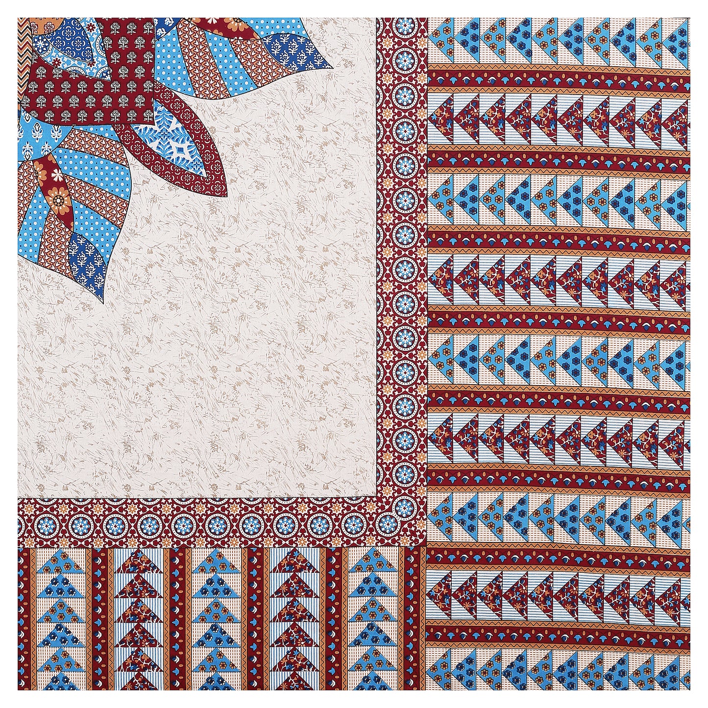 100% pure cotton jaipuri sanganari printed 98*108 king size Premium bedsheet with 2 Matching pillow covers