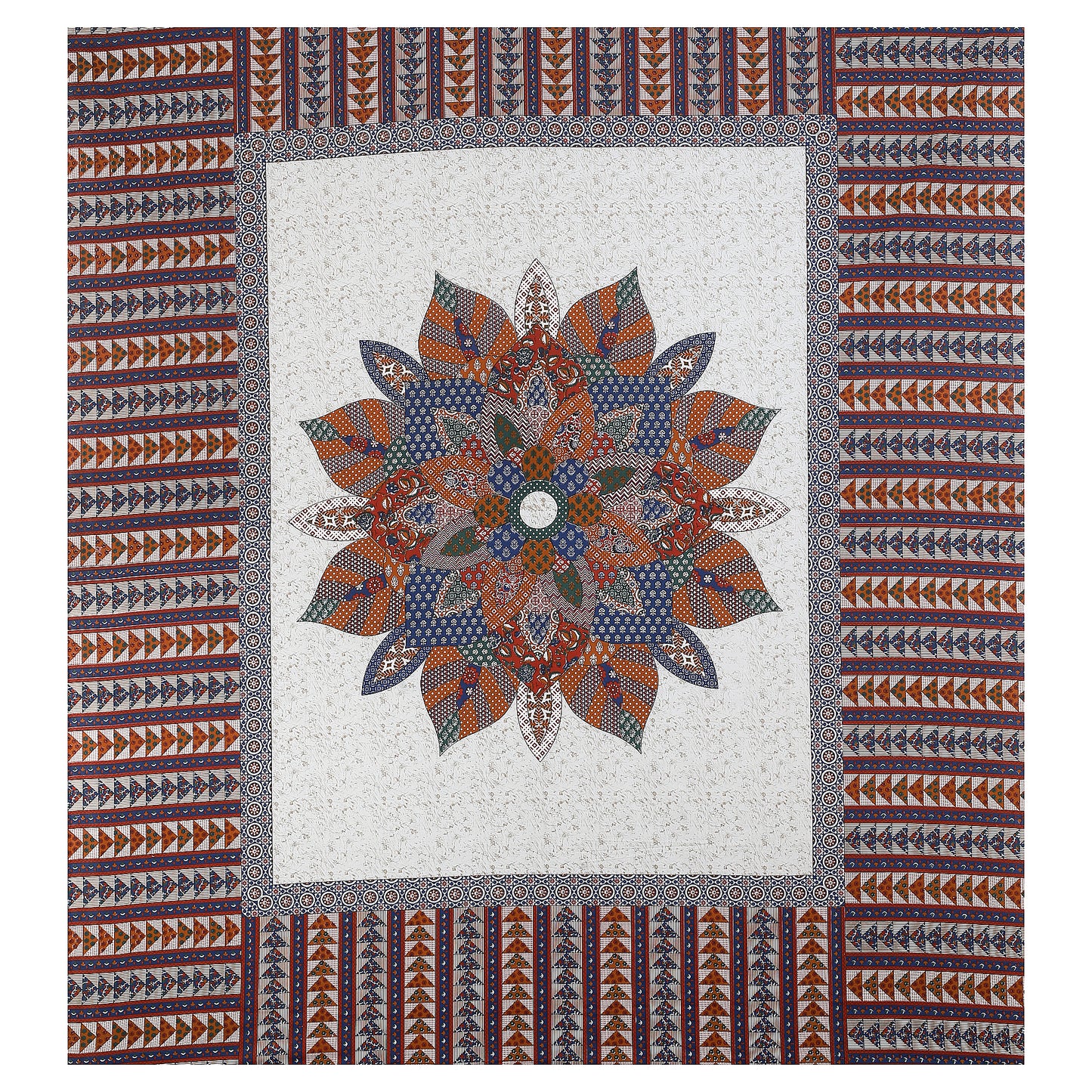 100% pure cotton jaipuri sanganari printed 98*108 king size Premium bedsheet with 2 Matching pillow covers