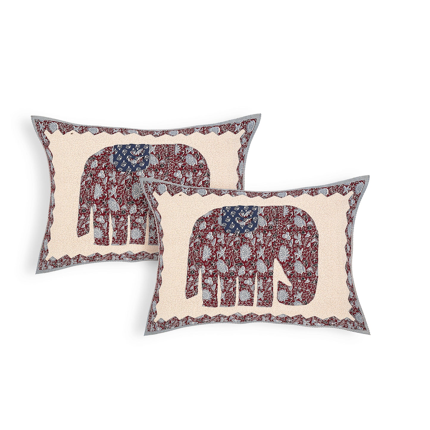100% pure cotton jaipuri sanganari printed 98*108 king size Premium bedsheet with 2 Matching pillow covers