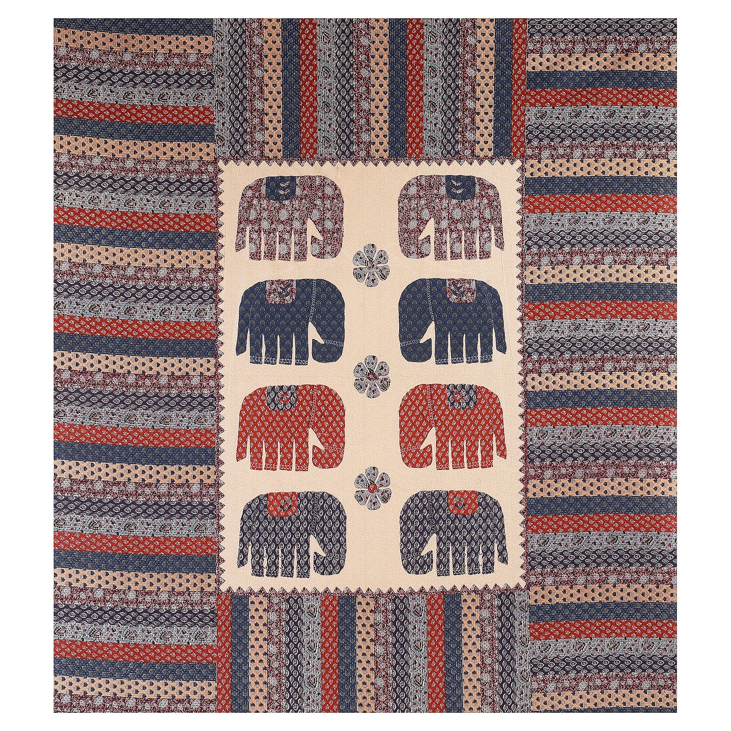 100% pure cotton jaipuri sanganari printed 98*108 king size Premium bedsheet with 2 Matching pillow covers