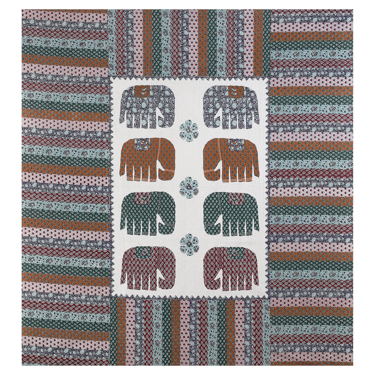 100% pure cotton jaipuri sanganari printed 98*108 king size Premium bedsheet with 2 Matching pillow covers