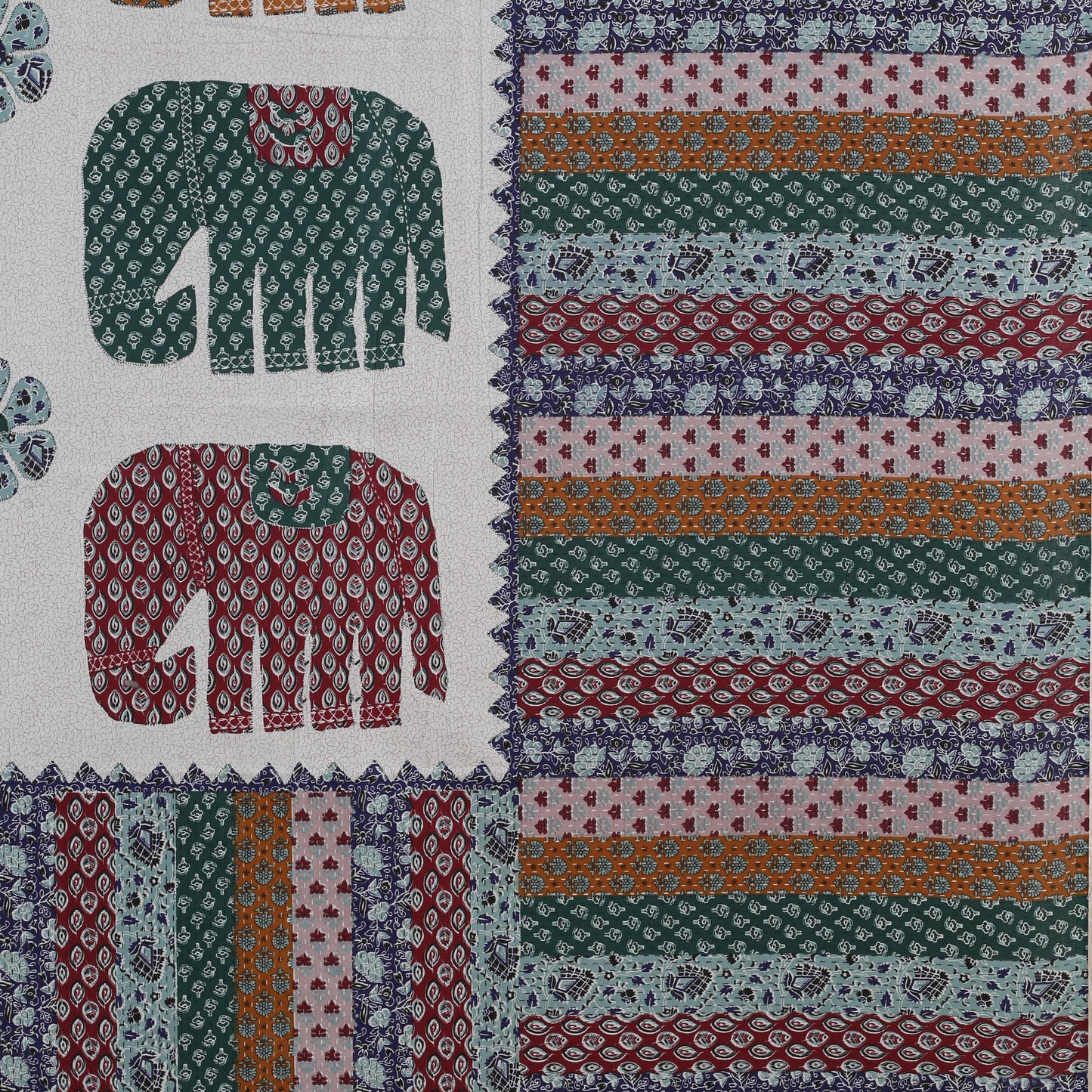100% pure cotton jaipuri sanganari printed 98*108 king size Premium bedsheet with 2 Matching pillow covers