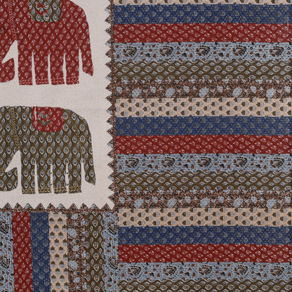 100% pure cotton jaipuri sanganari printed 98*108 king size Premium bedsheet with 2 Matching pillow covers