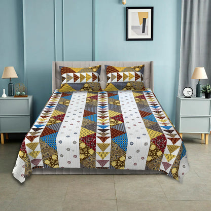100% pure cotton jaipuri sanganari printed 98*108 king size Premium bedsheet with 2 Matching pillow covers